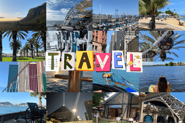 travel photo collage 